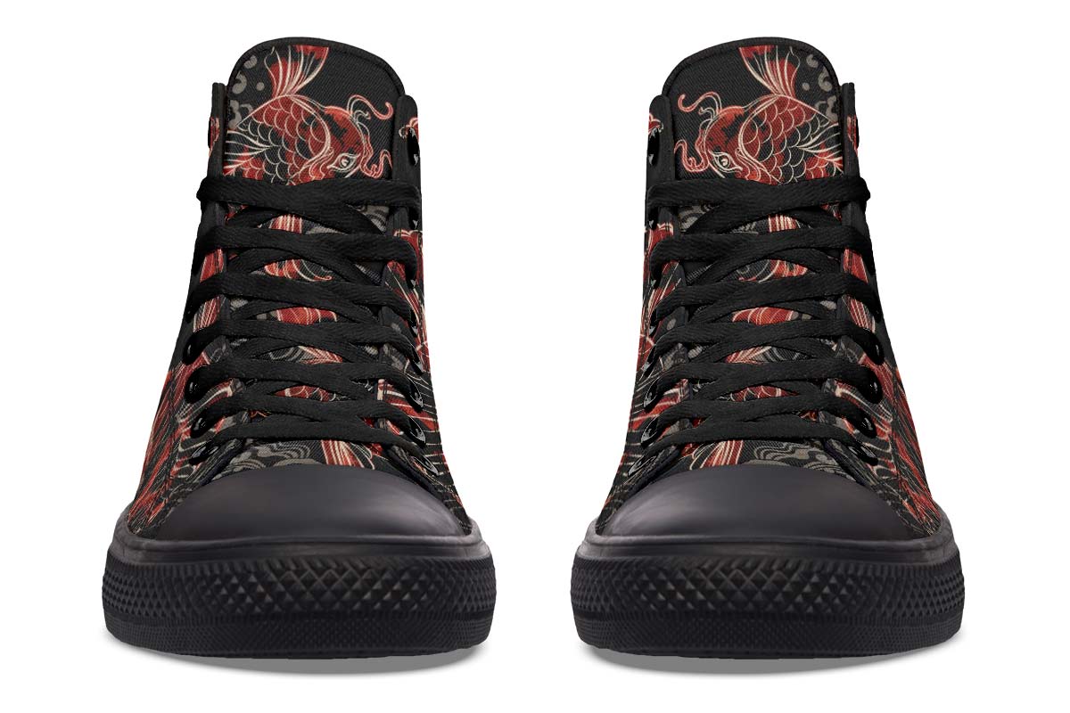 Printed Couple High-top Canvas Shoes