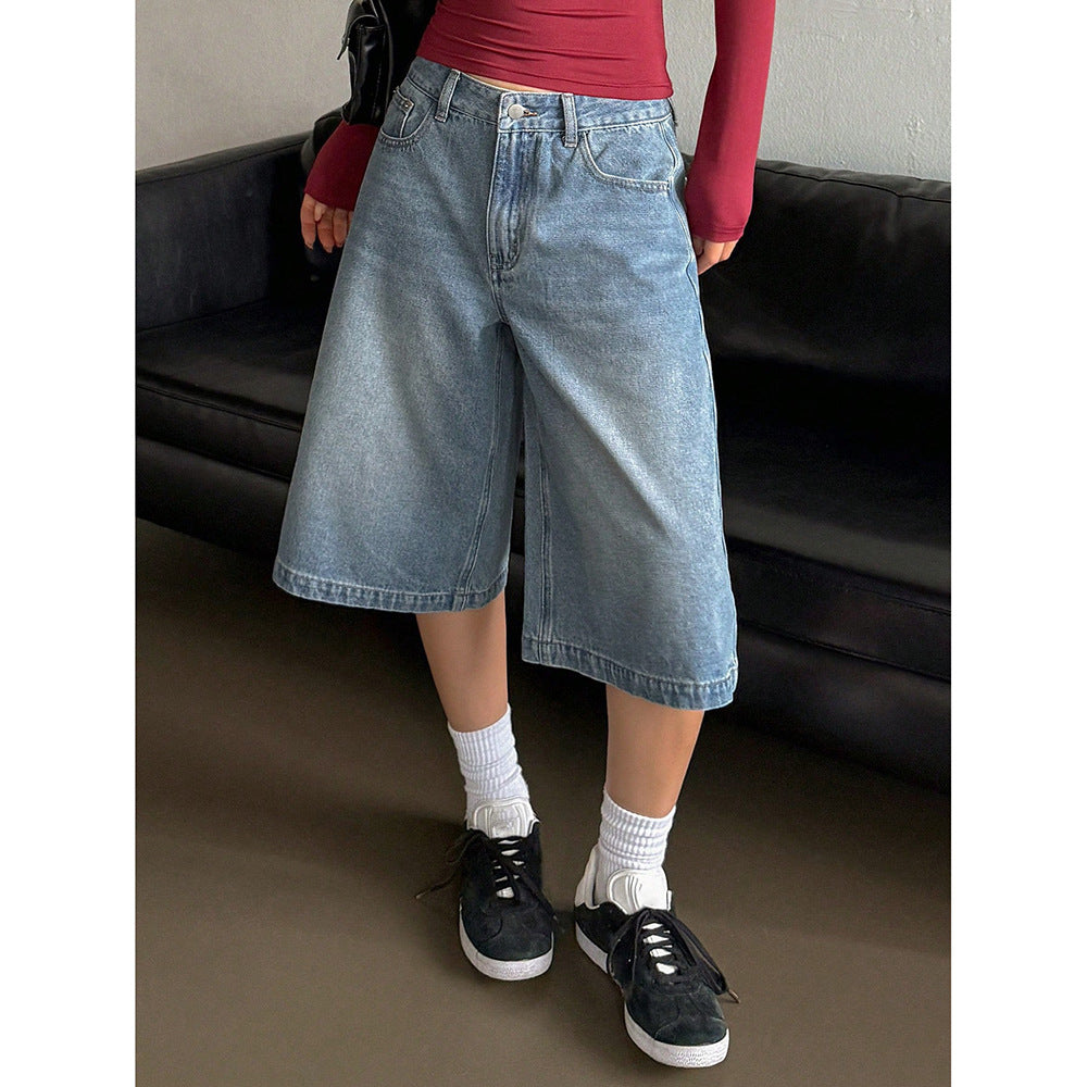 Dame Stilfulde Vintage Løstsiddende Wide-leg Jeans