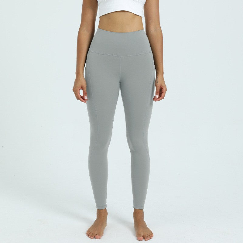 Pocket High Waist Buttock Lifting Yoga Clothes Elastic Abdominal Compression Tight Sweatpants