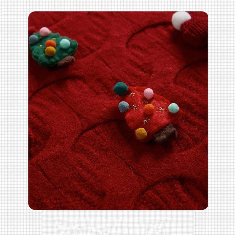Christmas Top Three-dimensional Decoration Knitwear