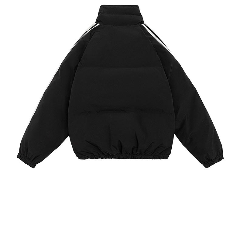 College Style Three-bar Casual Down Men's Student Bread Coat