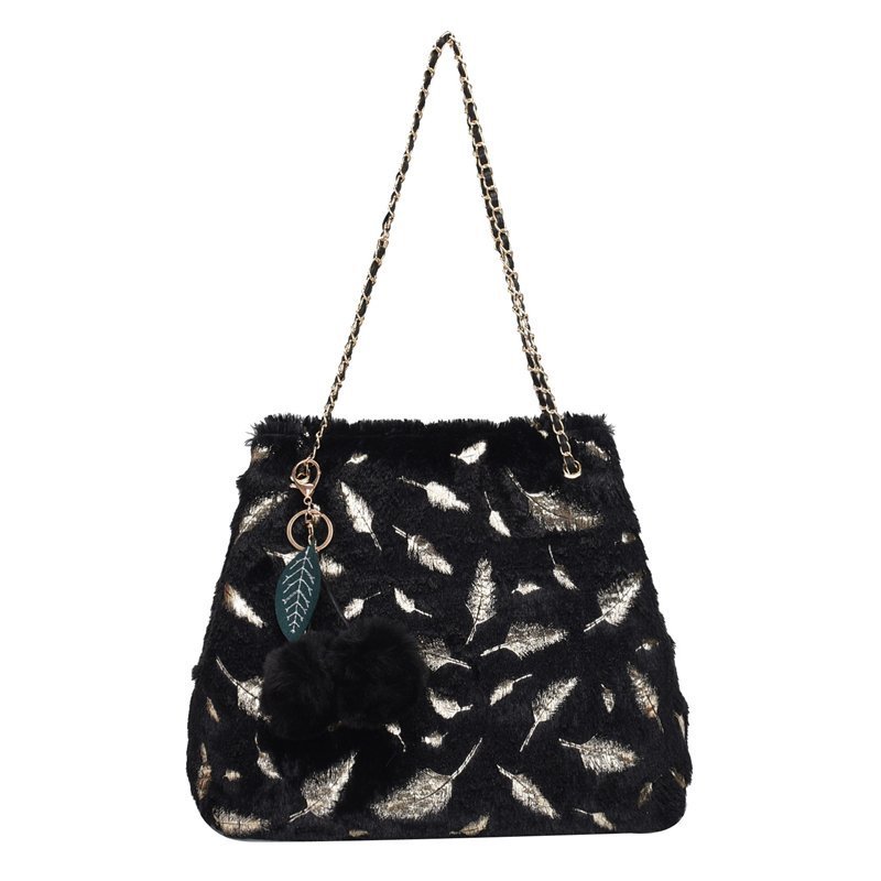 Women's Fashion Casual Plush Chain Shoulder Messenger Bag