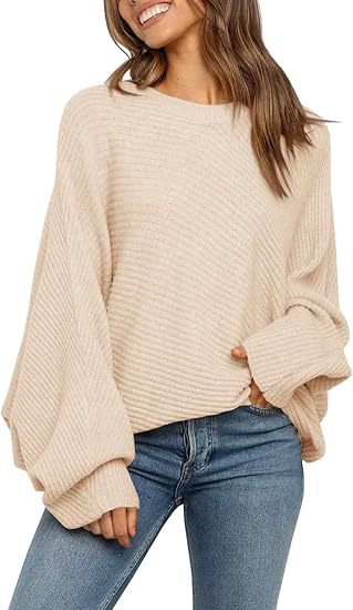 Round Neck Solid Color Loose Sweater Top Leisure Pullover