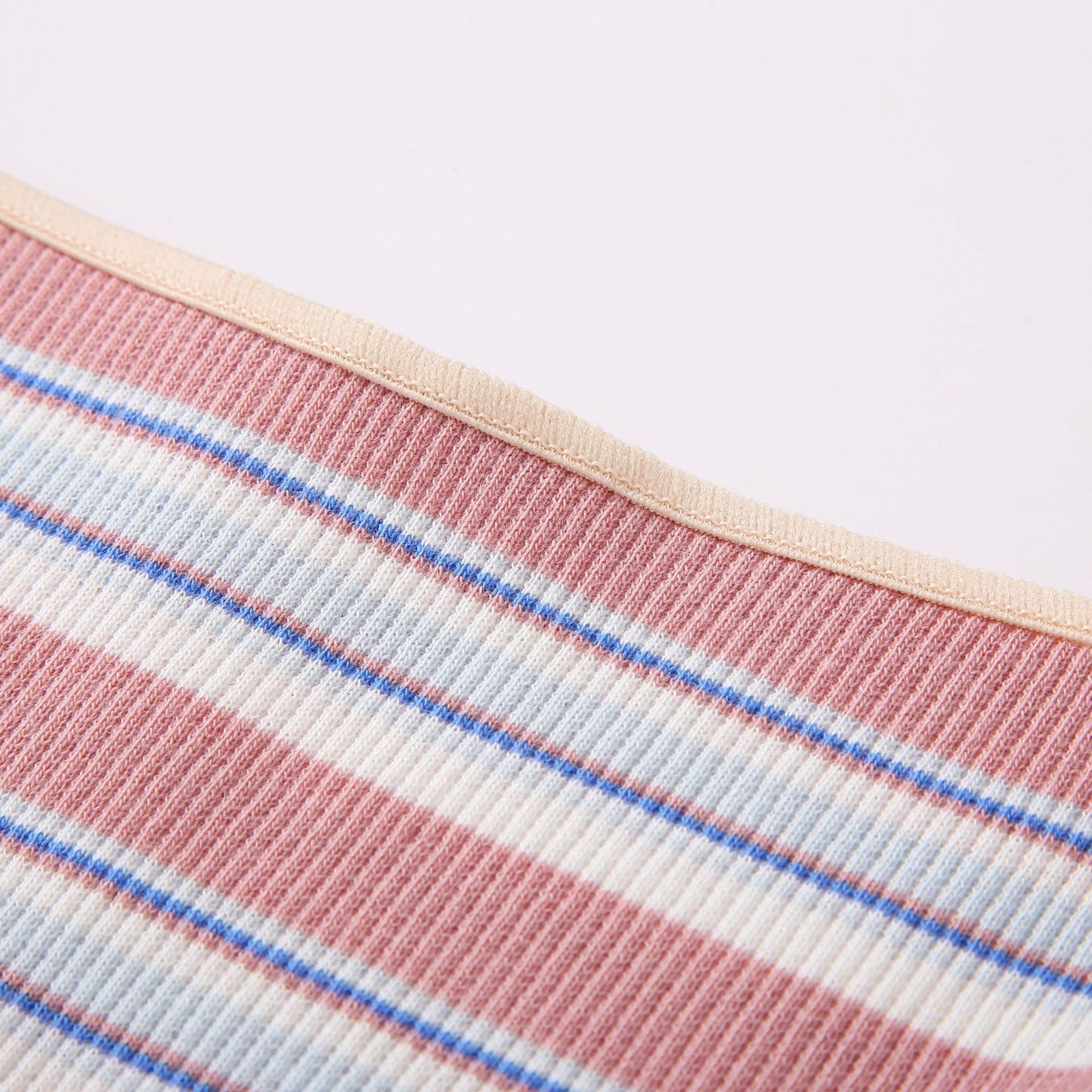 Ladies Thong Striped Stitching Color Panties New Cotton
