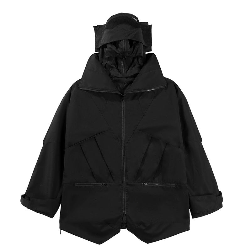 Multi-functional Ninja Stitching High-necked Hooded Jacket.