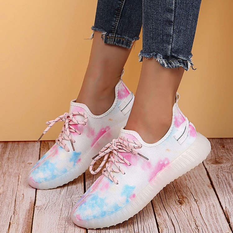 Tiedyed Flying Mesh Casual Sneakers