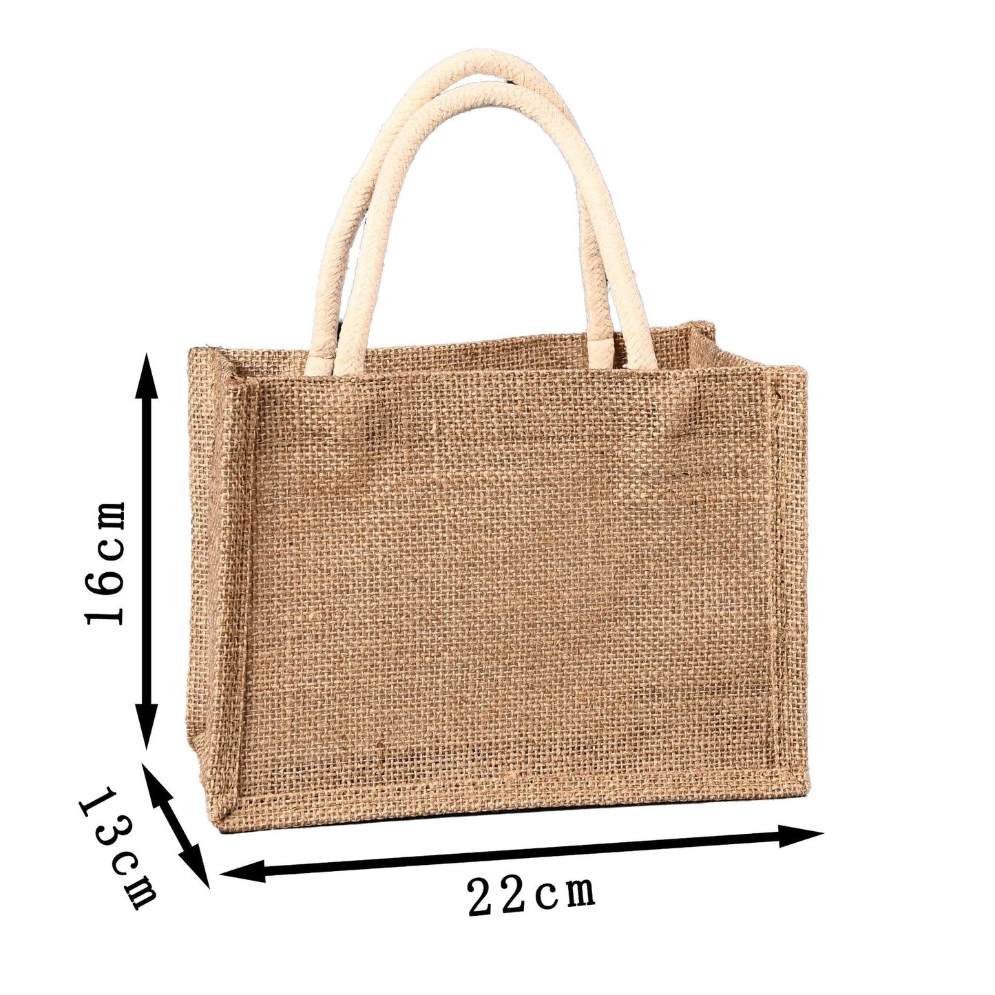 Large Capacity Vintage Tote Shopping Jute Bag
