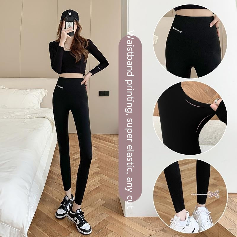 Skyfølelse Tynd Fløjl Hajbukser Efterår Og Vinter Fleeceforede Tykke Leggings