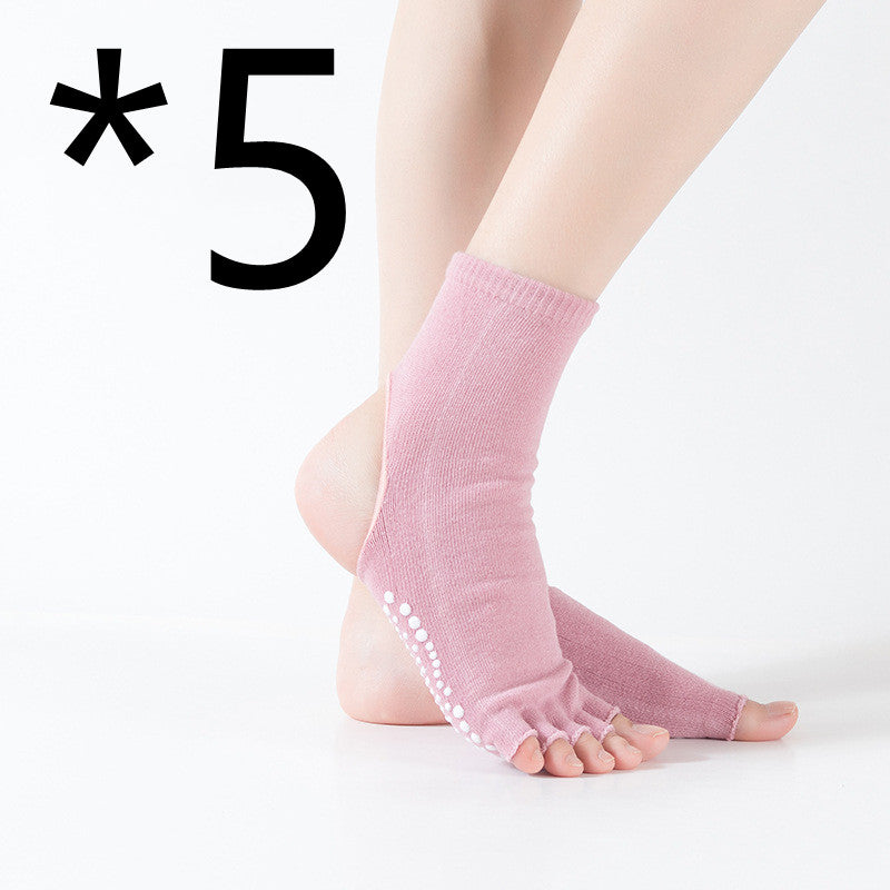 Women's Mid-tube Five-finger Split-finger Yoga Socks