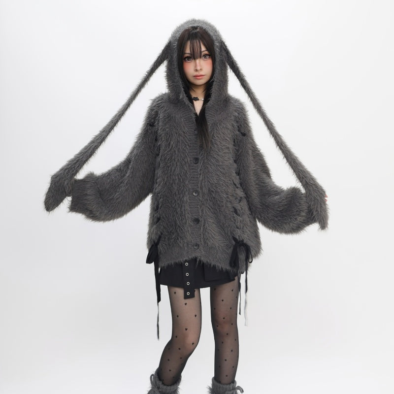 Fluffy Faux Mink Thickened Sweater Loose Top Autumn Winter
