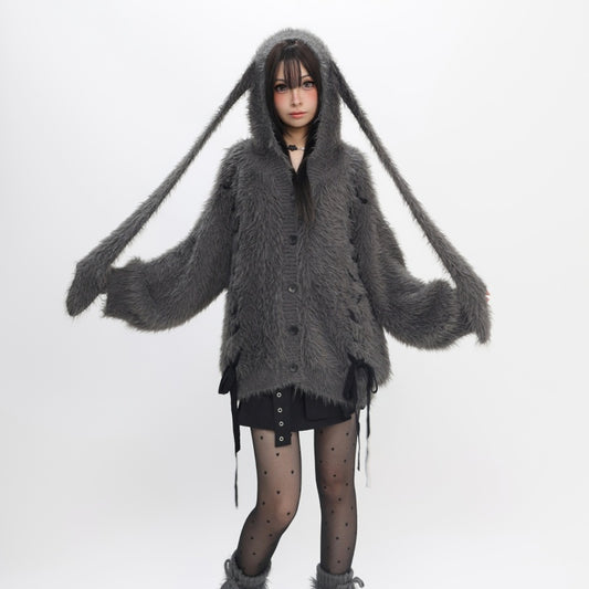 Fluffy Faux Mink Thickened Sweater Loose Top Autumn Winter