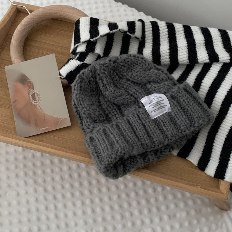 Women's Versatile Solid Color Loose Woolen Hat