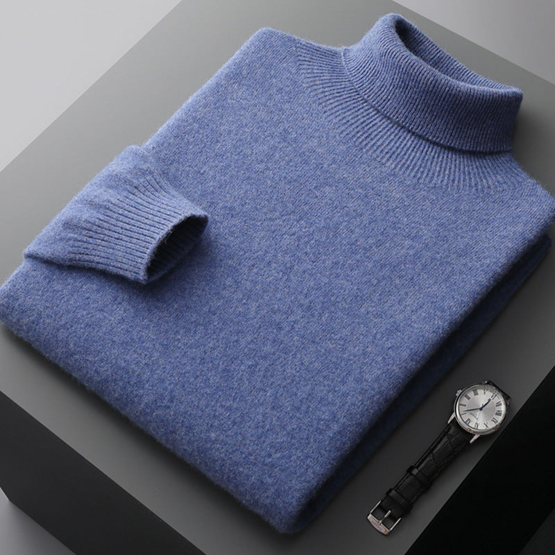 Men's High Lapel Pullover Autumn And Winter Loose Knitted