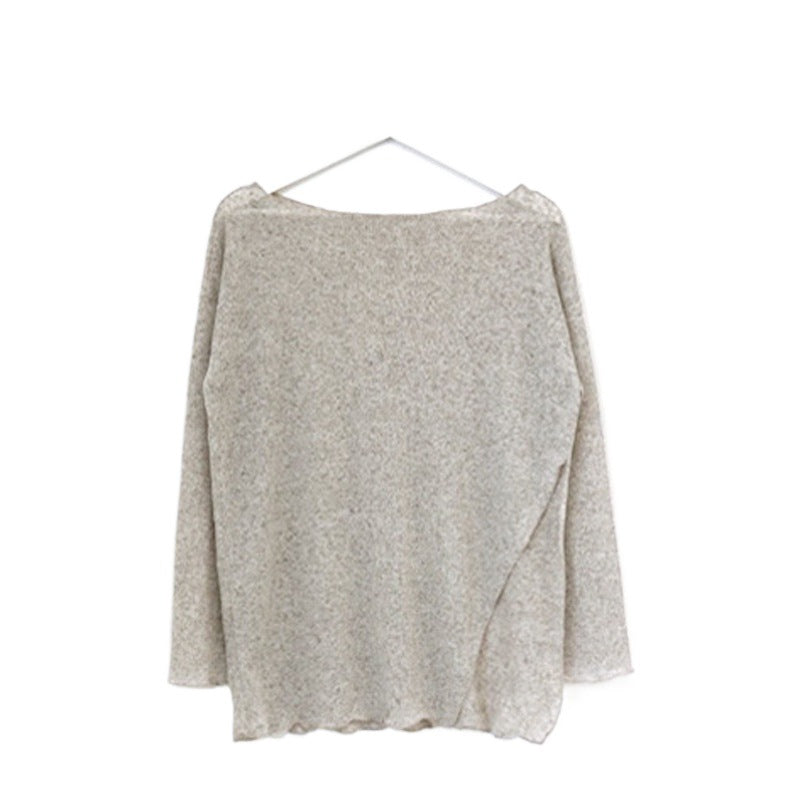 South Korea Chic Idle Style Thin Ice Silk Long Sleeve Knitwear