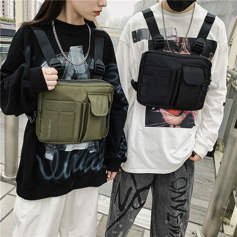 New Street Trend Men's And Women's Vest Bag Hip-hop Tactical Functional Backpack