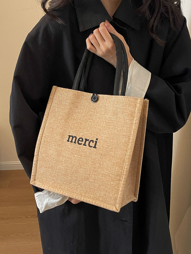 Canvas Bag Female Capacity Linen Handbag