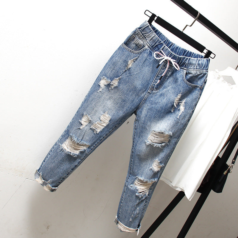 Women's Fat MM Ripped Jeans
