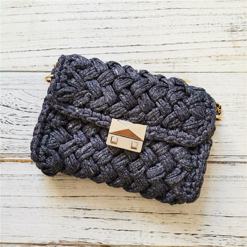 Håndlavet Crossbody Hæklet Taske Lille Parfume Strikketaske