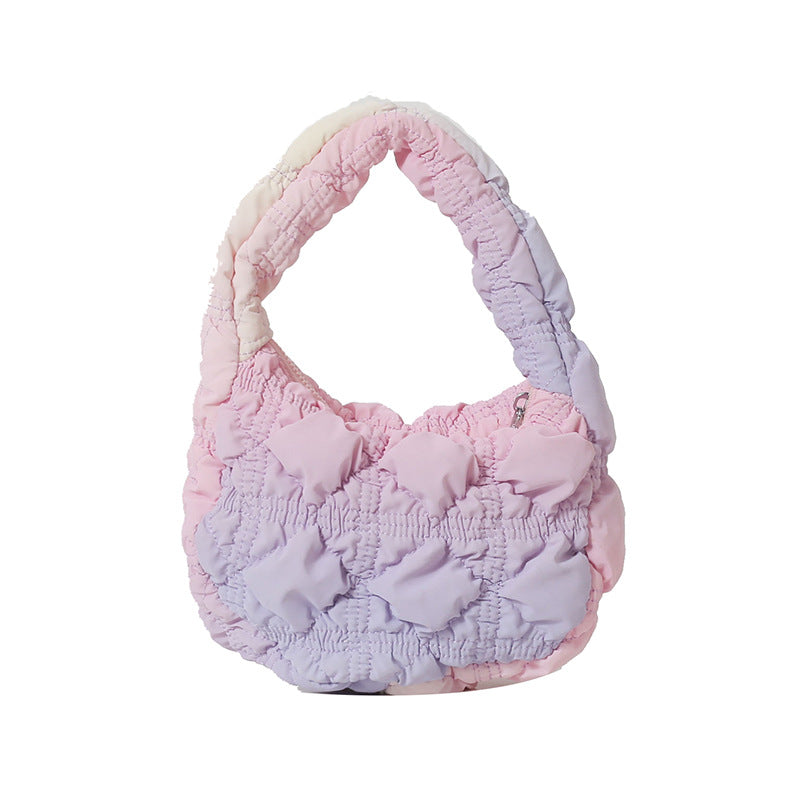 Large Capacity Cloud Bag Female Gradient Color Shoulder Messenger Bag
