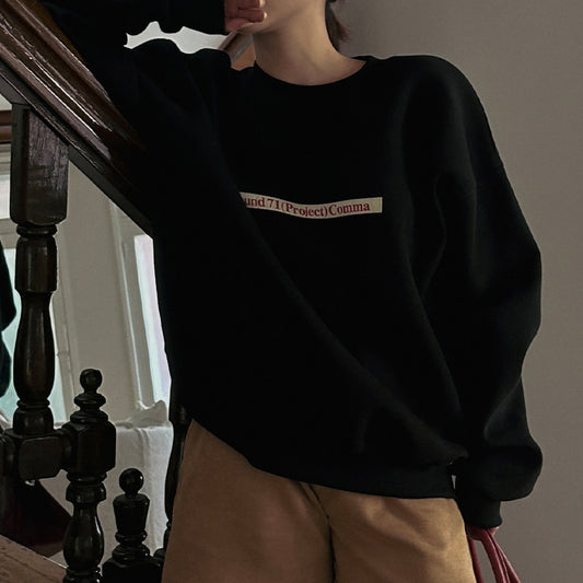 Koreansk-inspireret broderet sweater med rund hals – alsidig