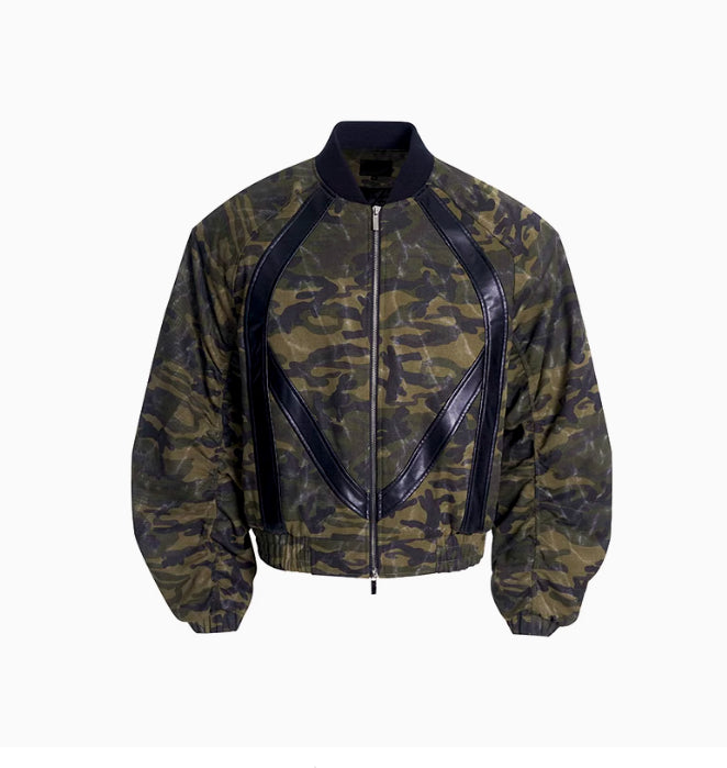 American Retro Quilted Camouflage Jacket Coat For Men
