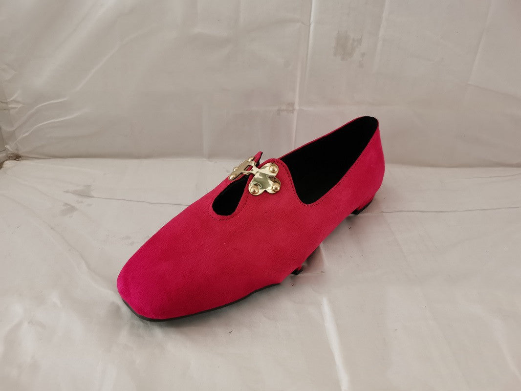 Low-cut Square Headgear Foot Mid-mouth Women's Shoes