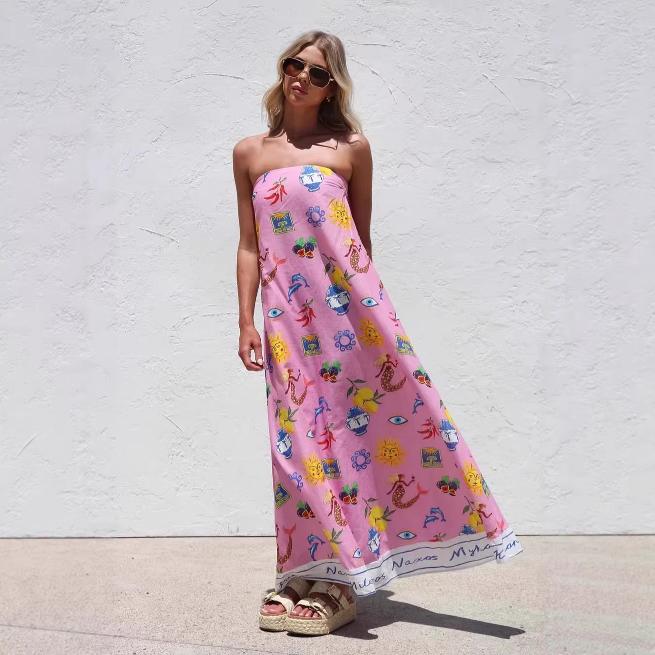 Female Creative Printed Sleeveless Versatile Dress
