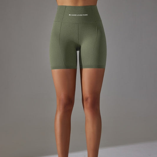 Women's Fashion Seamless Solid Color High Waisted Shorts