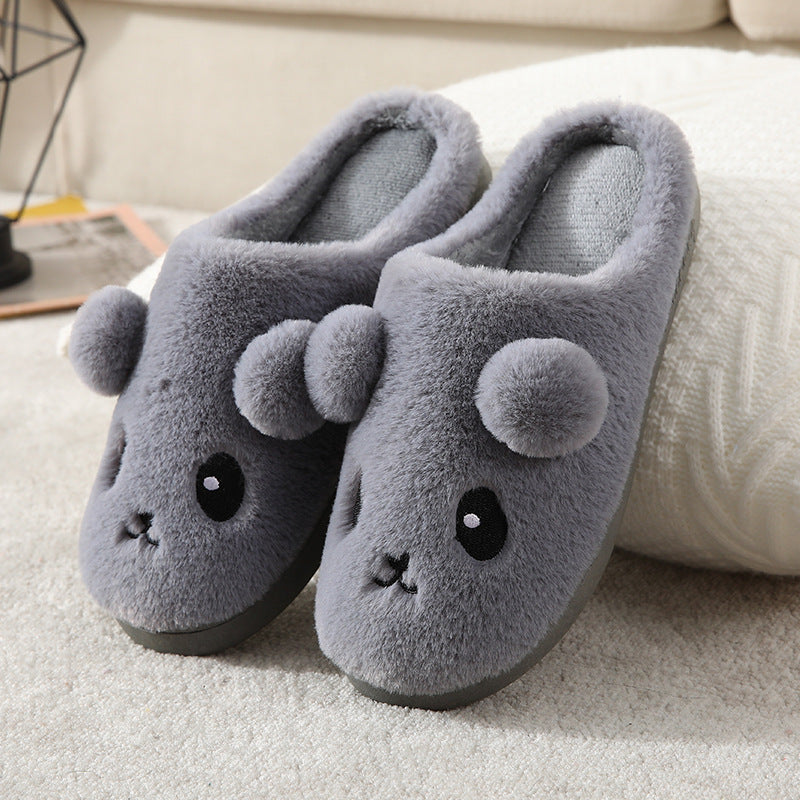 Cotton Slippers Couple Autumn And Winter Cute Cartoon Home Indoor
