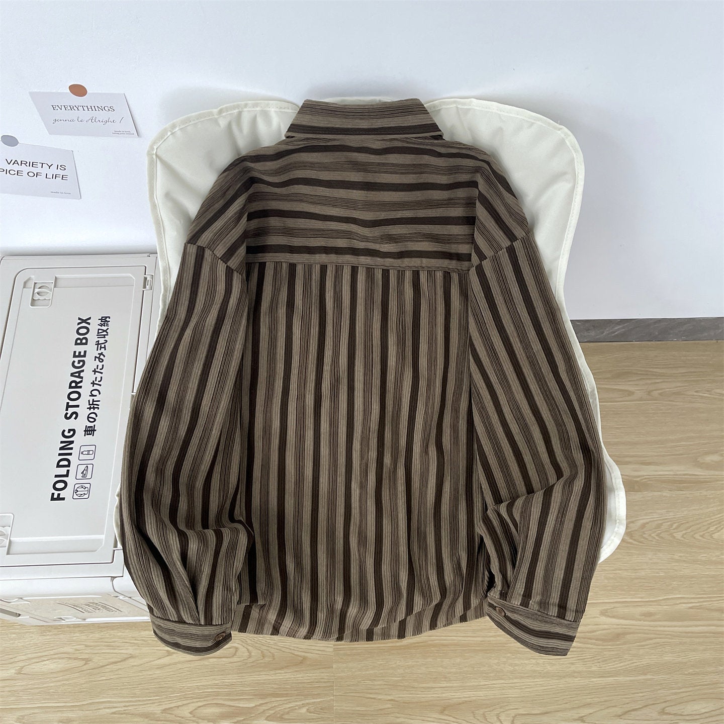 Retro Loose-fit Long-sleeve Shirt For Men