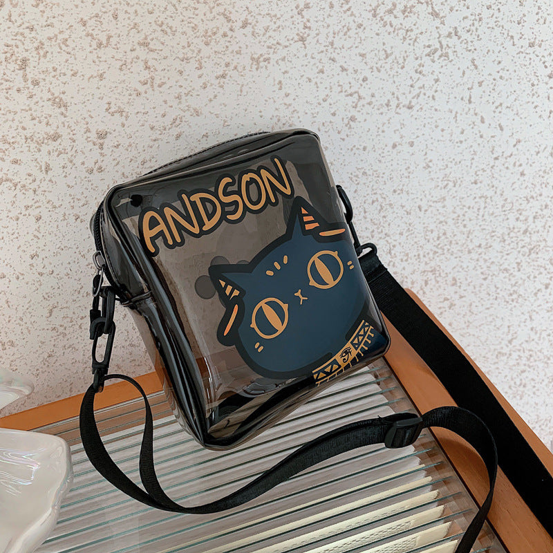 One-shoulder PVC Simple Trendy Crossbody Transparent Shoulder Bag