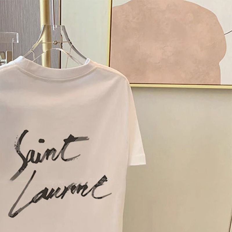 White Pure Cotton Short-sleeved T-shirt Women's American Retro