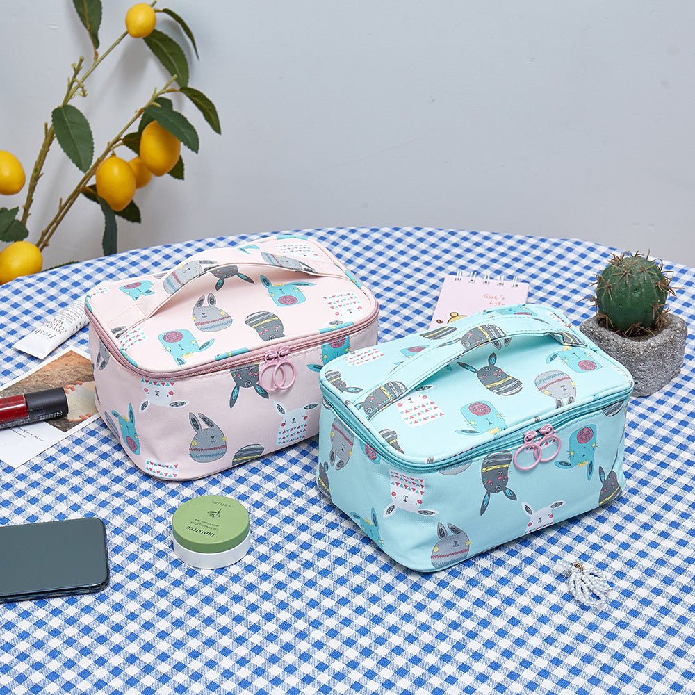 Cartoon Portable Square Large Capacity Travel Toiletry Bag