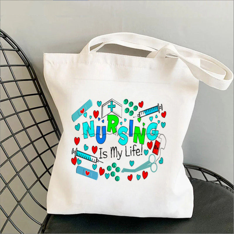 Nursing Printed Canvas Bag