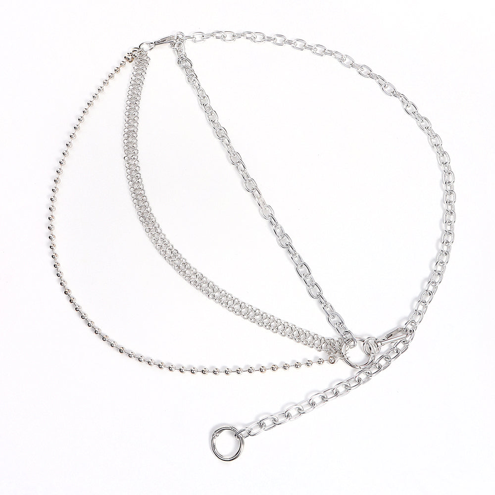 Men's And Women's Personality Fashion Multi-layer Metal Punk Waist Chain All-in-one Detachable Strap Dual-use Body Chain Hip Hop Chic Cool Chain