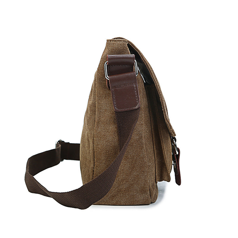 Solid Color Canvas Shoulder Bag Fashion Sport