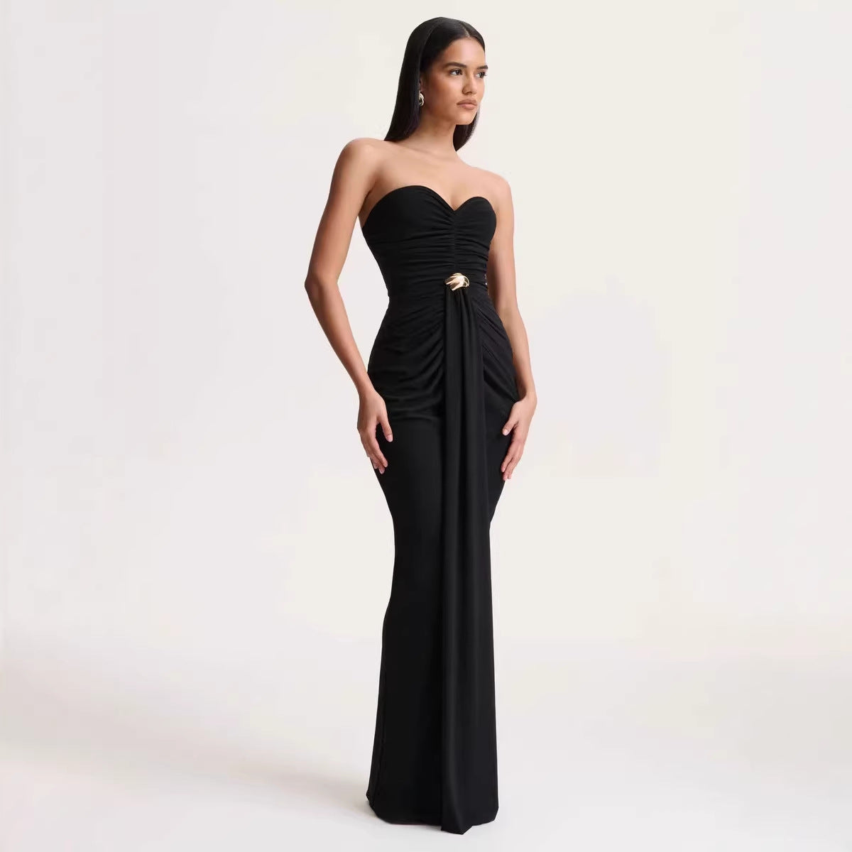 Womens Stylish Figure-hugging Backless Maxi Dress