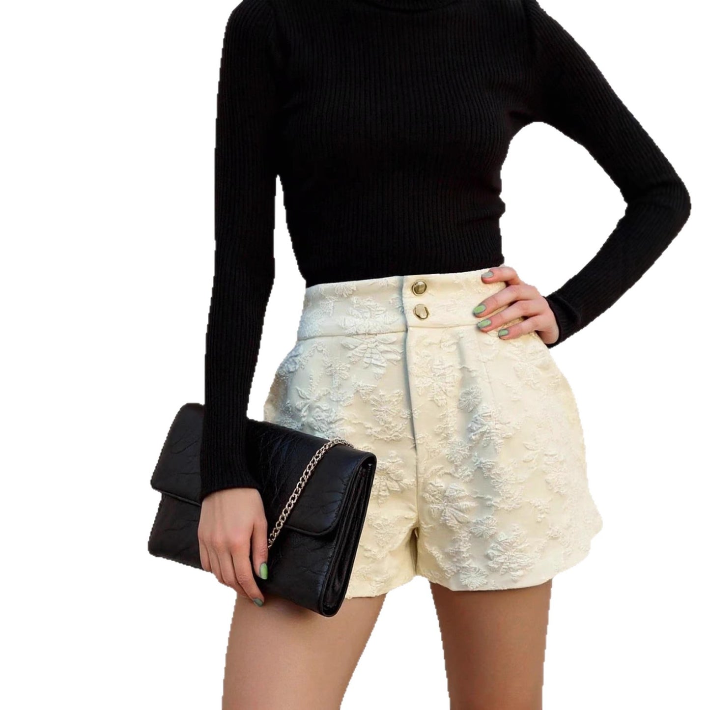 Women's Elegant Embroidered Shorts