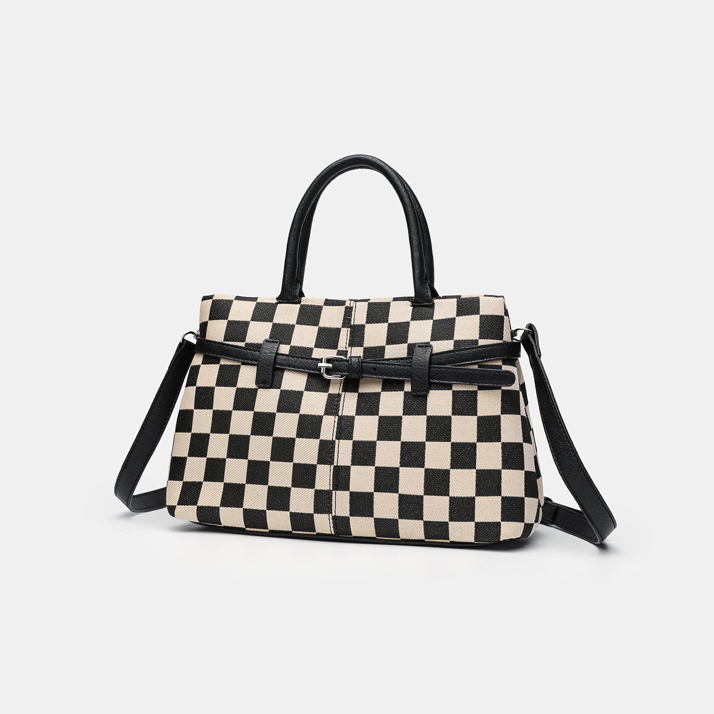 Large Capacity Versatile Chessboard Single Shoulder Crossbody Handbag