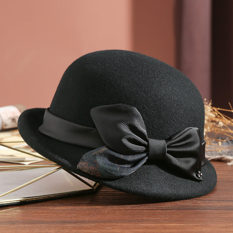 New Warm Woolen Bucket Hat Women's Fashion Hat