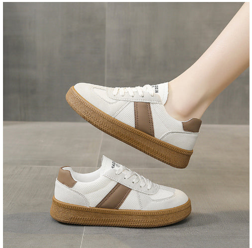 Retro Maillard Casual Classic All-match White Shoes