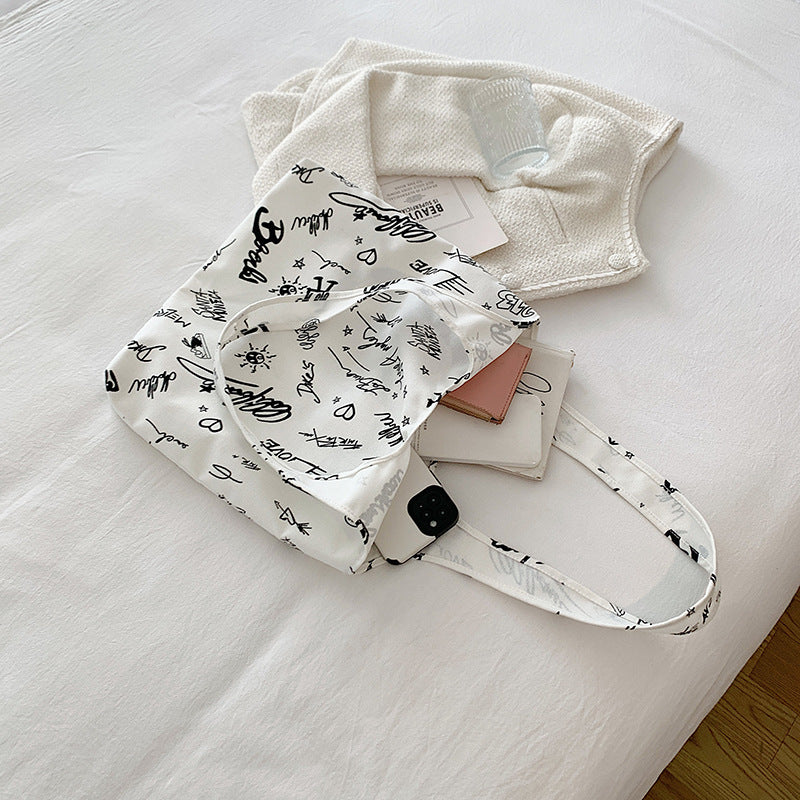Cow Pattern Canvas Bag For Women's Spring New Crossbody