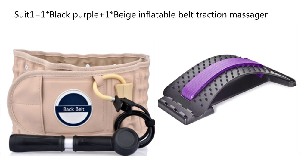 Inflatable Belt Lumbar Traction Massager Set