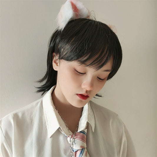 Men's And Women's Wolf Tail Chemical Fiber Wig