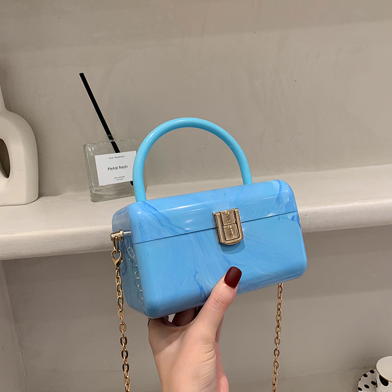 Acrylic Box Bag Chain Ins Single Shoulder Messenger Bag
