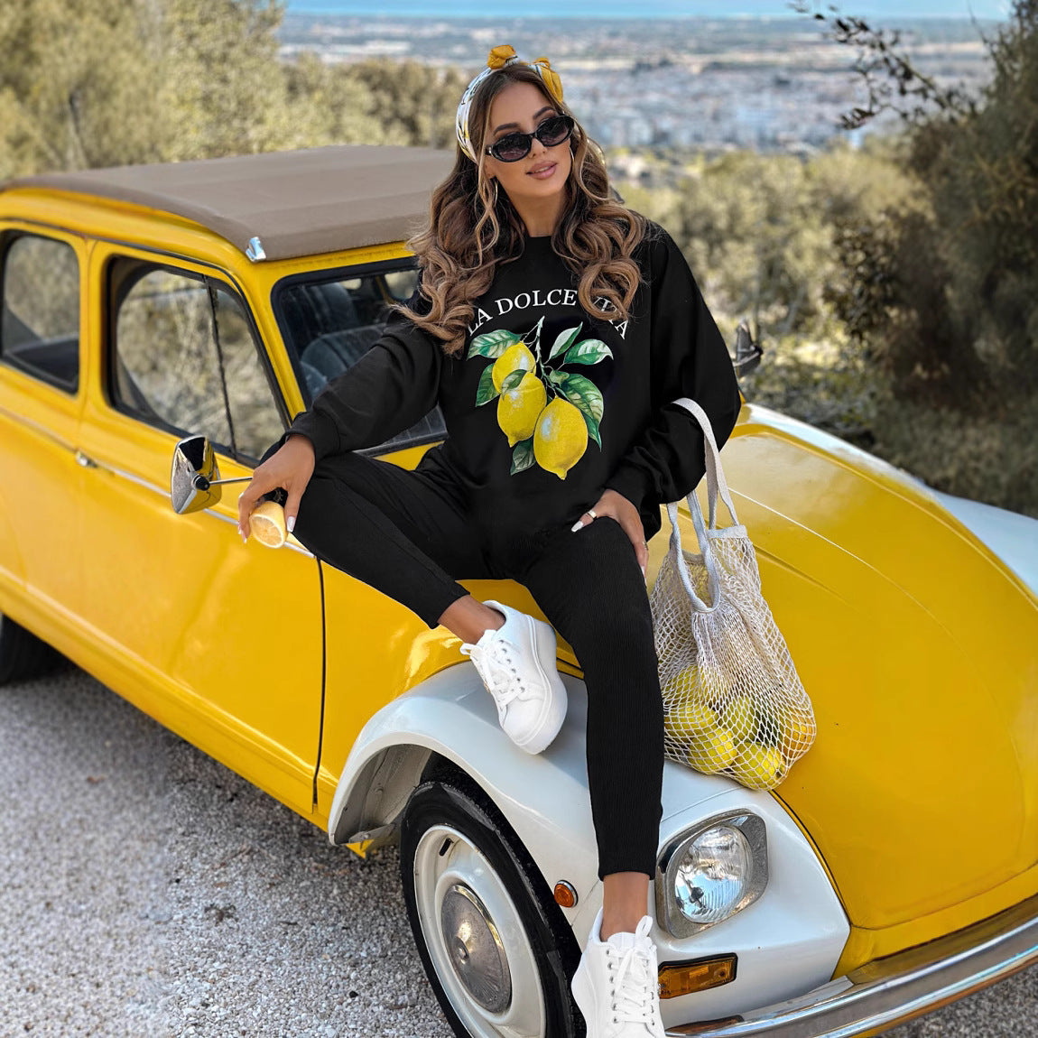 Women's Fashionable Casual Loose Sweater Set