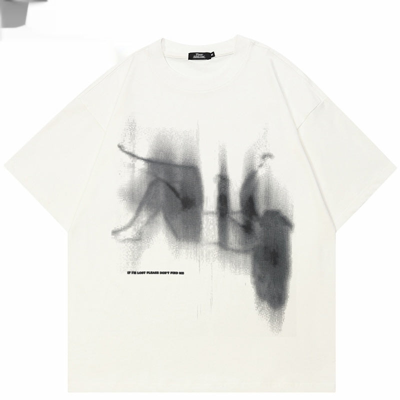 Summer Loose Short Sleeves T-shirt Men's And Women's Round Neck