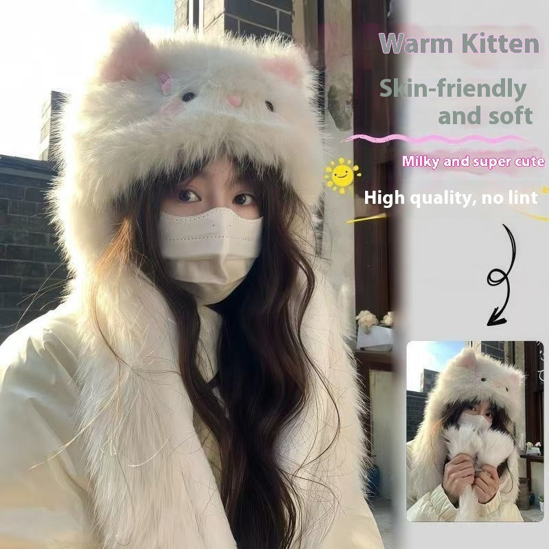 Cute Blush Sweet Plush Cartoon Hat