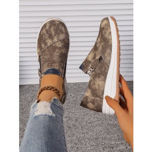 Plus Size Women's Shoes Round Toe Flat Bottom Slip-on Casual Shoes