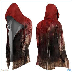 Digital Print Loose-Fit Hooded Sweater Cardigan Coat 3D